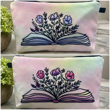 Load image into Gallery viewer, Pouch - Book Floral (Front &amp; Back)
