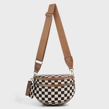 Load image into Gallery viewer, The Roni Crossbody - Canvas Tan Black Check - PREORDER
