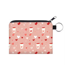 Load image into Gallery viewer, Mini Pouch - Coffee Pink Hearts
