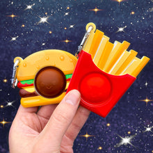 Load image into Gallery viewer, OMG Mega Pop Best Friend Keychains - Burger &amp; Fries
