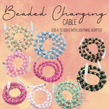 Load image into Gallery viewer, Charging Charger Cord - Beaded - Clear Design
