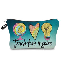 Load image into Gallery viewer, Pouch - Teach Love Inspire Lightbulb
