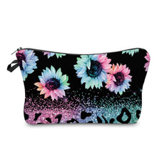 Load image into Gallery viewer, Pouch - Sunflower Purple Pink Mint Rainbow Glitter
