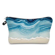 Load image into Gallery viewer, Pouch - Beach Blue Marble Waves
