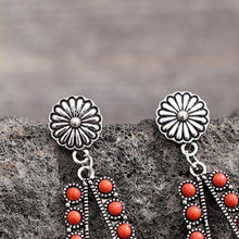 Load image into Gallery viewer, Alloy Beaded Teardrop Earrings
