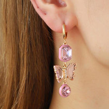 Load image into Gallery viewer, 3-Piece Heart, Butterfly Shape Earrings
