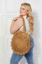 Load image into Gallery viewer, Justin Taylor Brunch Time Straw Rattan Handbag

