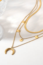 Load image into Gallery viewer, 18K Gold-Plated Moon Shape Pendant Necklace
