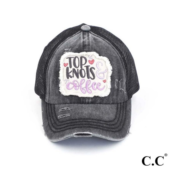 Top Knots & Coffee Patch Baseball Cap