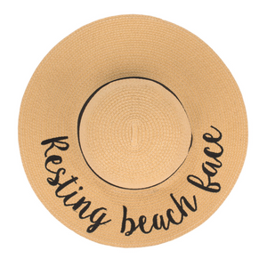 Resting Beach Face Straw Hat