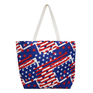 America The Beautiful Tote Bag - Blue