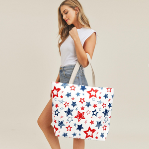 America The Beautiful Tote Bag - White