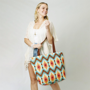 Aztec Sky Tote Bag - Mint