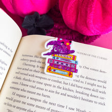 Load image into Gallery viewer, Witch hat Book Stack Halloween Magnetic Bookmark

