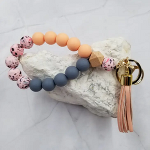 Twirl It Round Bangle Keychain - Pink