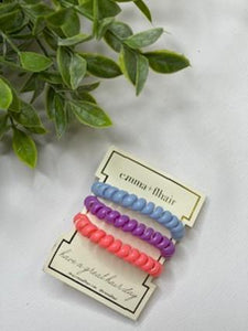 Three Pack Spiral Hair Coils Assorted