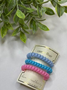 Three Pack Spiral Hair Coils Assorted
