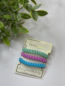 Three Pack Spiral Hair Coils Assorted