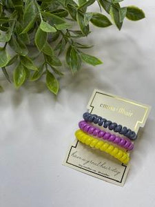 Three Pack Spiral Hair Coils Assorted