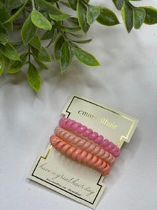Three Pack Spiral Hair Coils Assorted