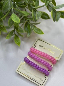 Three Pack Spiral Hair Coils Assorted