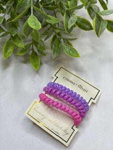 Three Pack Spiral Hair Coils Assorted