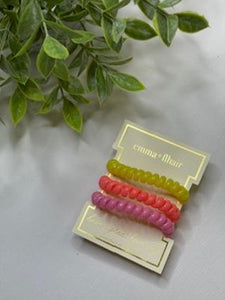 Three Pack Spiral Hair Coils Assorted