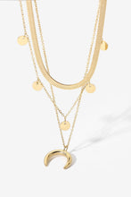 Load image into Gallery viewer, 18K Gold-Plated Moon Shape Pendant Necklace
