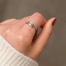 Load image into Gallery viewer, 925 Sterling Silver Engraved Bypass Ring
