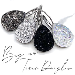 Big as Texas Teardrop Dangles Earrings - Gunmetal