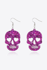 Acrylic Skull Drop Earrings