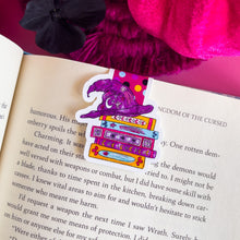 Load image into Gallery viewer, Witch hat Book Stack Halloween Magnetic Bookmark
