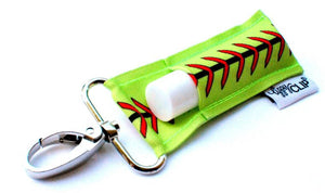 Softball Stitching LippyClip Lip Balm Holder