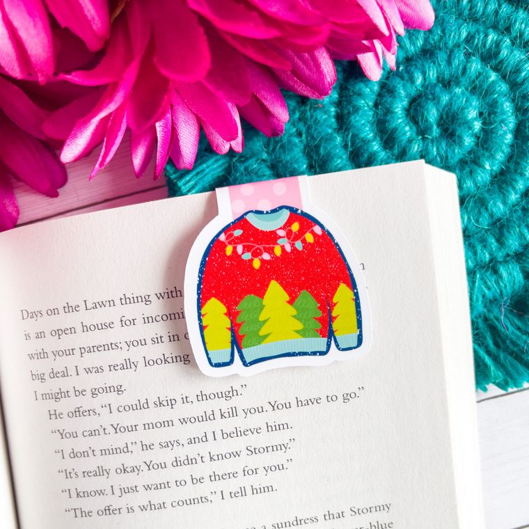 Christmas Sweater Magnetic Bookmark