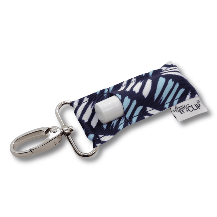 Navy Brushstrokes LippyClip Lip Balm Holder for Chapstick