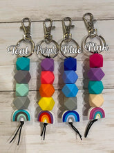 Load image into Gallery viewer, Rainbow Keychain with Silicone Beads
