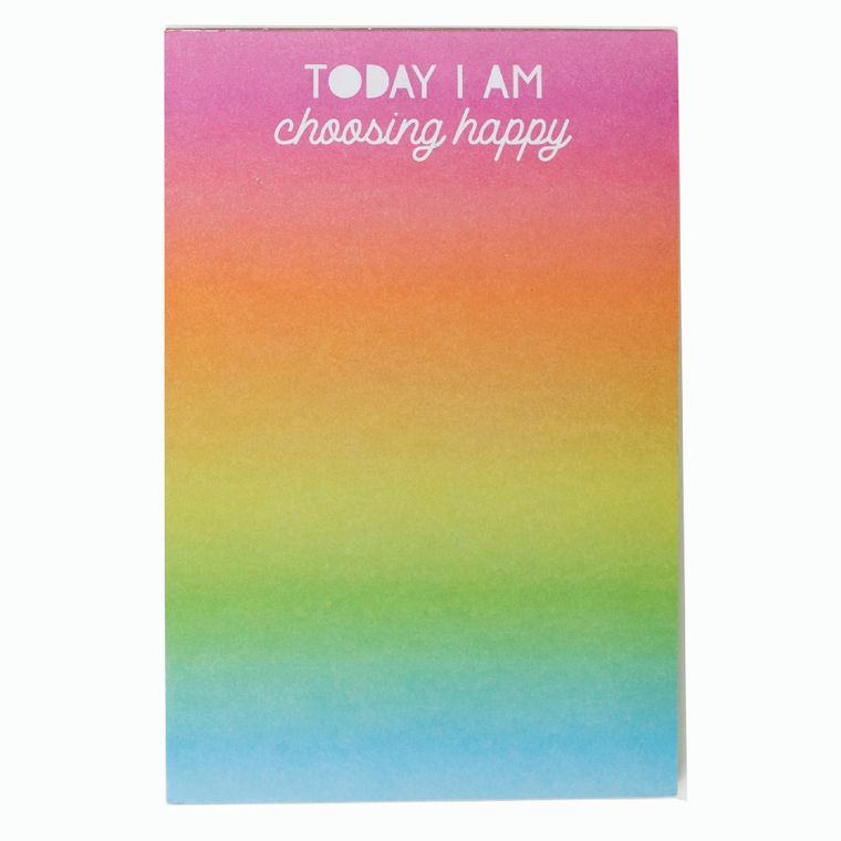 Choose Happy 4x6 Notepad