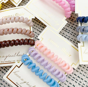 Three Pack Spiral Hair Coils Assorted