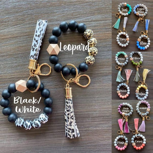 Silicone Bead Keychain Wristlet