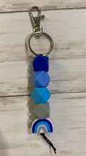 Load image into Gallery viewer, Rainbow Keychain with Silicone Beads
