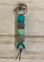 Load image into Gallery viewer, Rainbow Keychain with Silicone Beads
