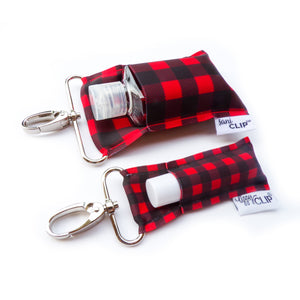 Buffalo Plaid SaniClip Hand Sanitizer Holder