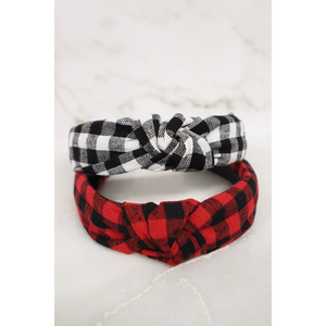 Plaid Knot Headband - Multi Colors Available