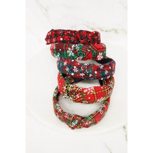 Load image into Gallery viewer, Christmas Time Plaid Knotted Headband - Multi Colors Available

