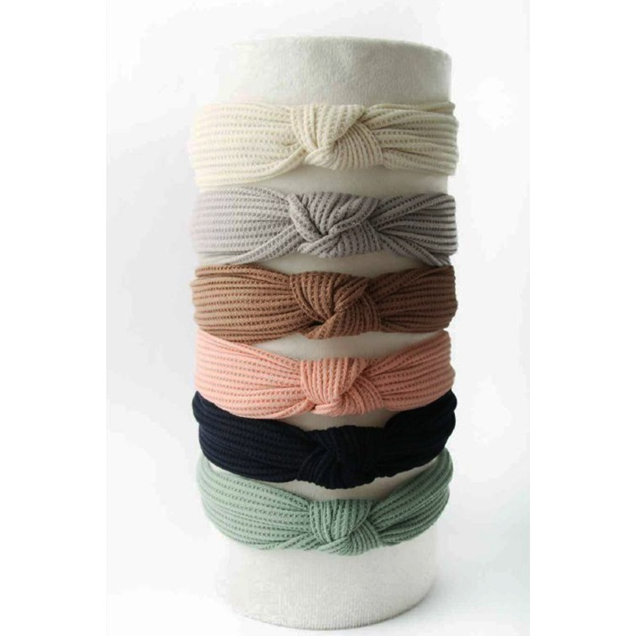 Waffle Knit Knotted Headband - Multi Colors Available