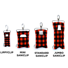 Load image into Gallery viewer, Buffalo Plaid SaniClip Hand Sanitizer Holder
